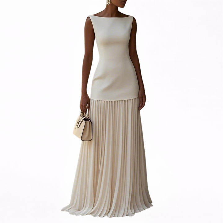 Celeste - Robe Maxi Plissée