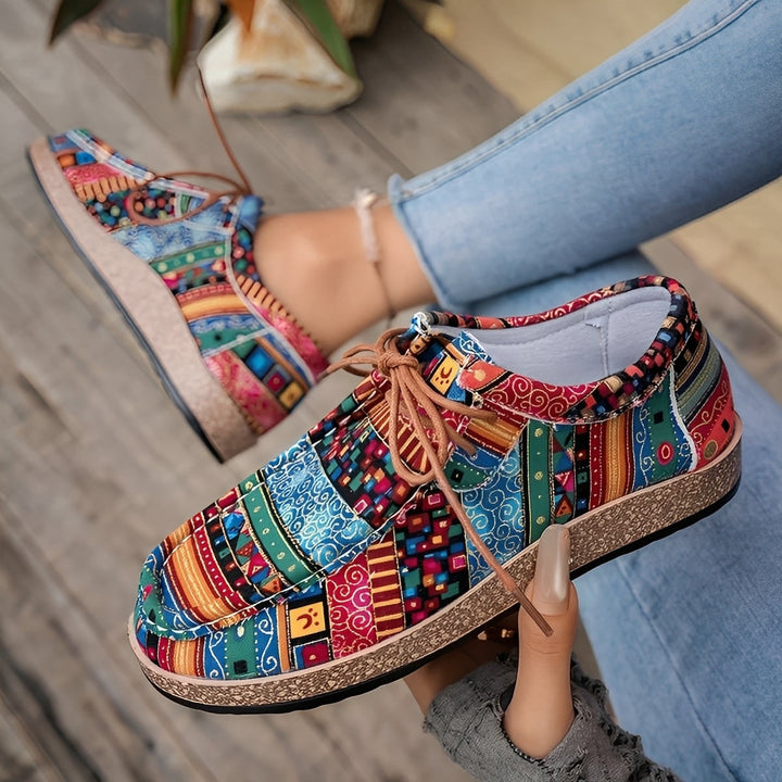 Shanice - Baskets artistiques et confortables avec amorti pour femmes