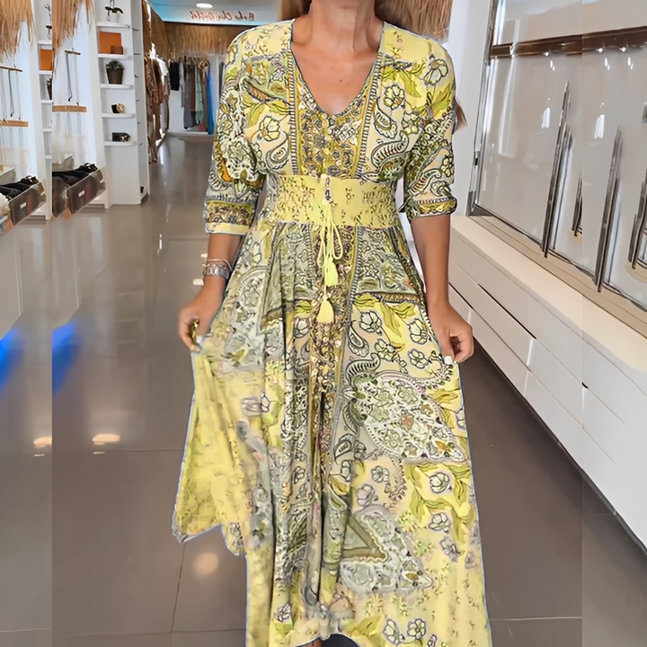 Sébire - Robe élégante avec décolleté en V pour femmes