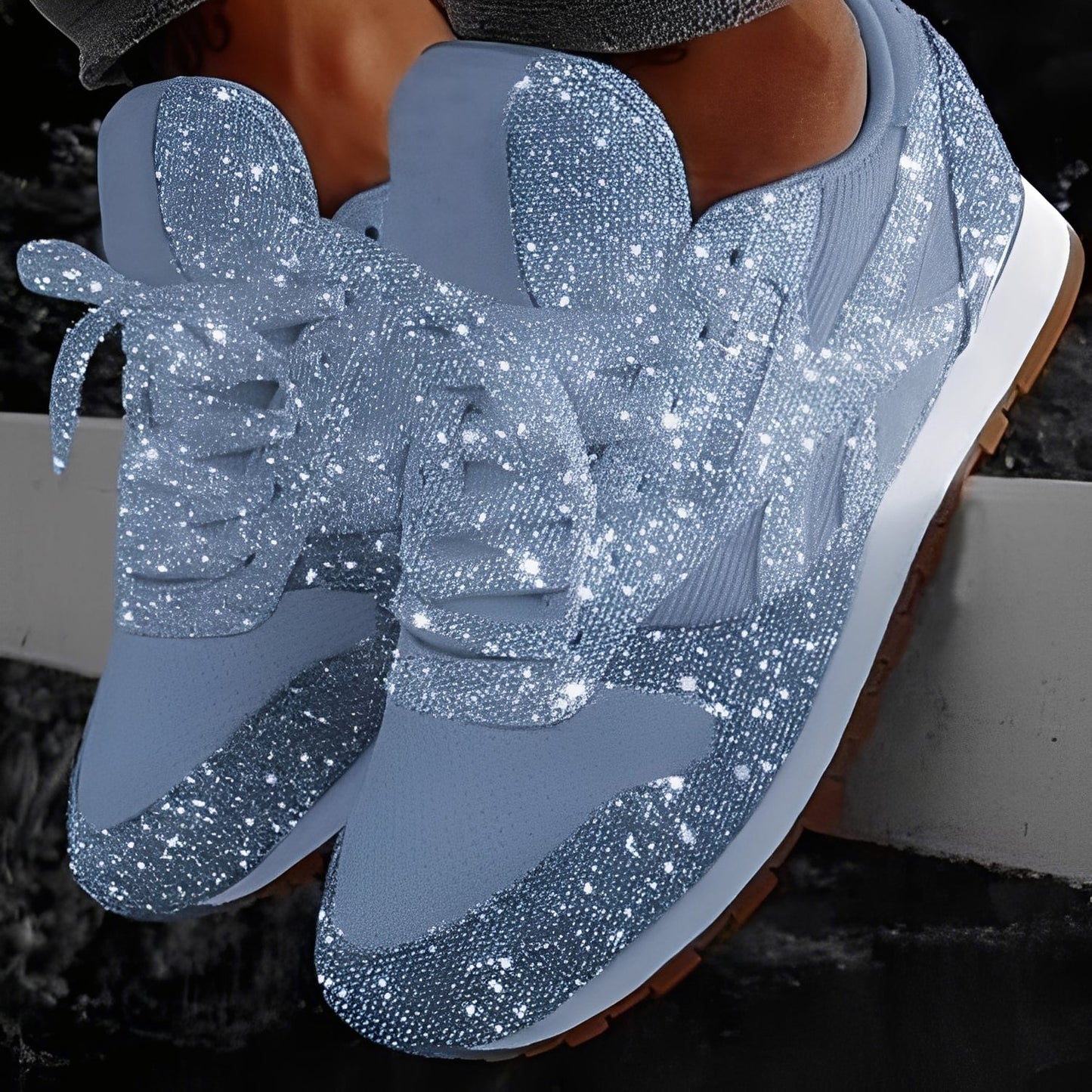Kaycee - Baskets Muffin brillantes et décontractées pour femme