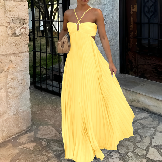 Marnie - Robe maxi élégante avec plis pour femmes