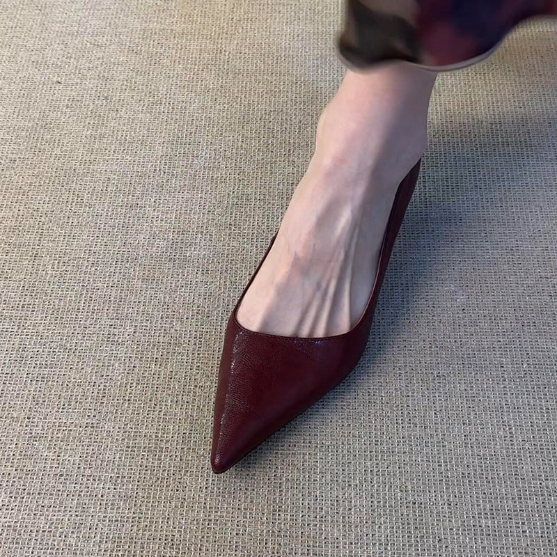 Annie - Bottines en cuir élégantes à talon moyen pour femme
