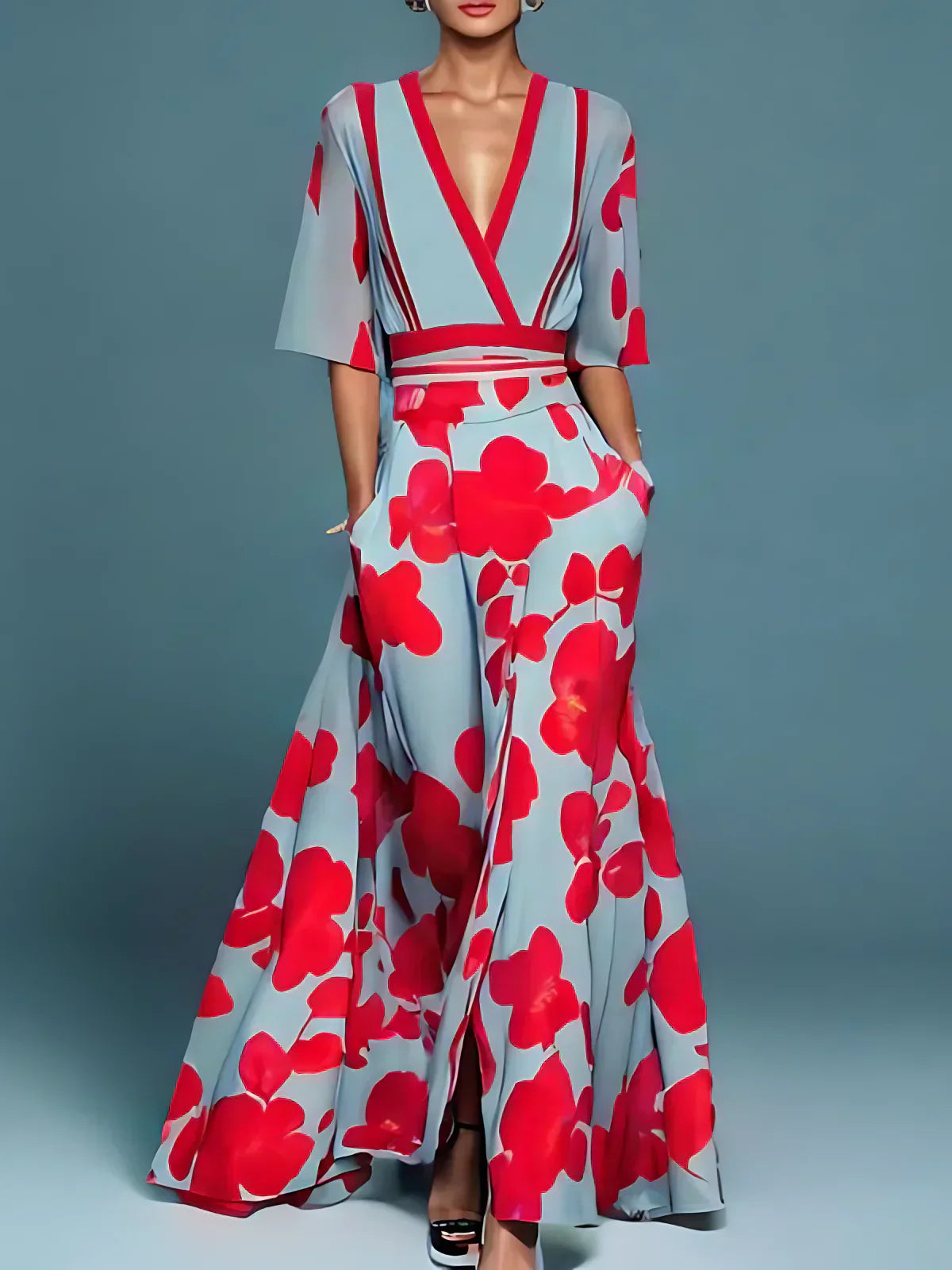 Jamie - Robe Élégante avec Motif de Fleurs