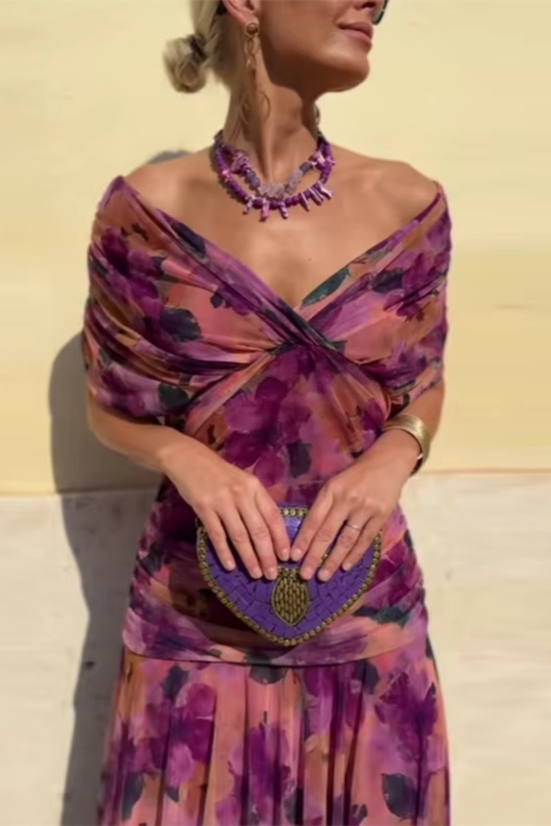 ANA | ROBE MAXI PLISSÉE ÉLÉGANTE