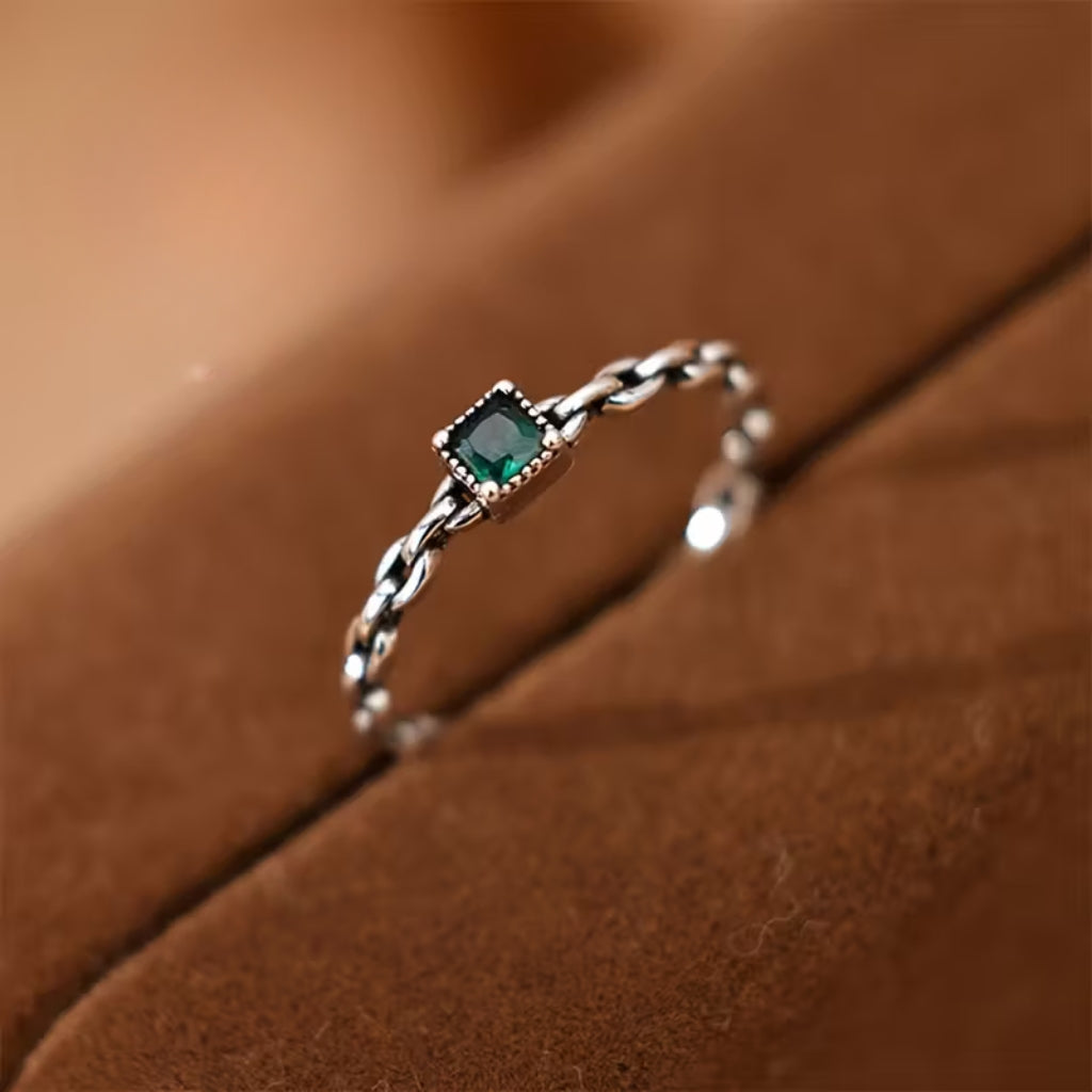 Bague Chaîne Émeraude