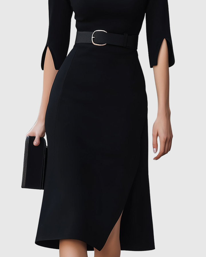 Blythewyn | Robe Midi Noire Classique