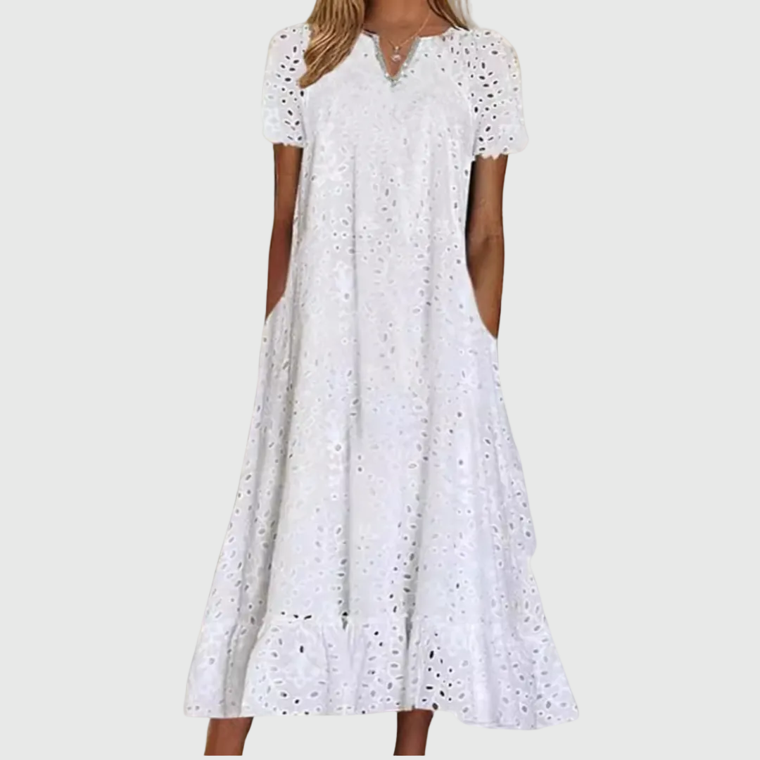 Avril | Robe Midi Élégante et Fluide