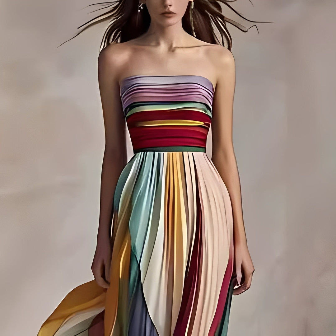 Amelia - Robe Maxi Swing Colorée pour Femmes