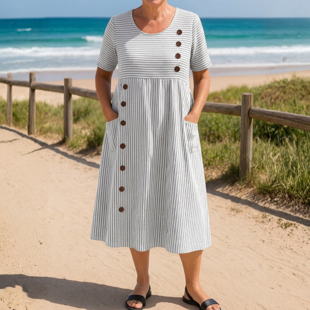 Robe à Rayures d'Été - Coupe Fluide et Élégante