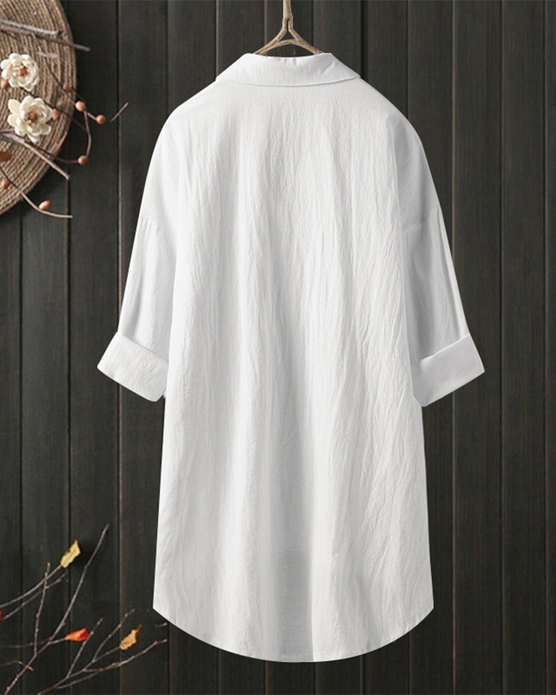 Olivia™ | Blouse ample et confortable en couleur unie