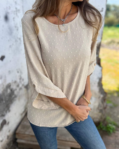 VARENA - Blouse en Chiffon Jacquard Chic
