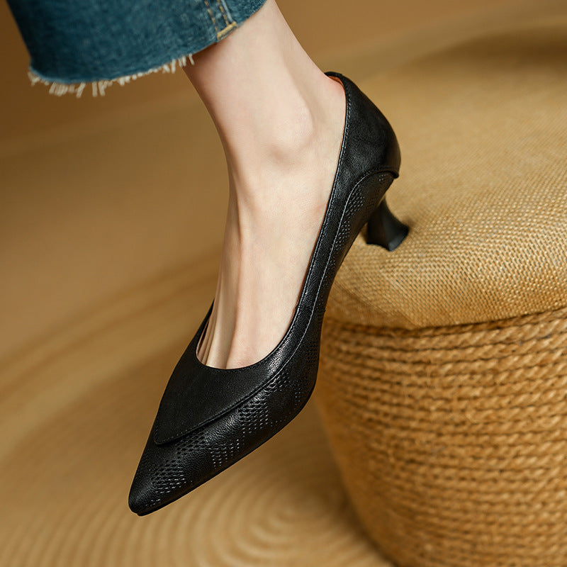 Bonnie - Élégantes Chaussures à Talons Aiguilles en Cuir pour Femmes