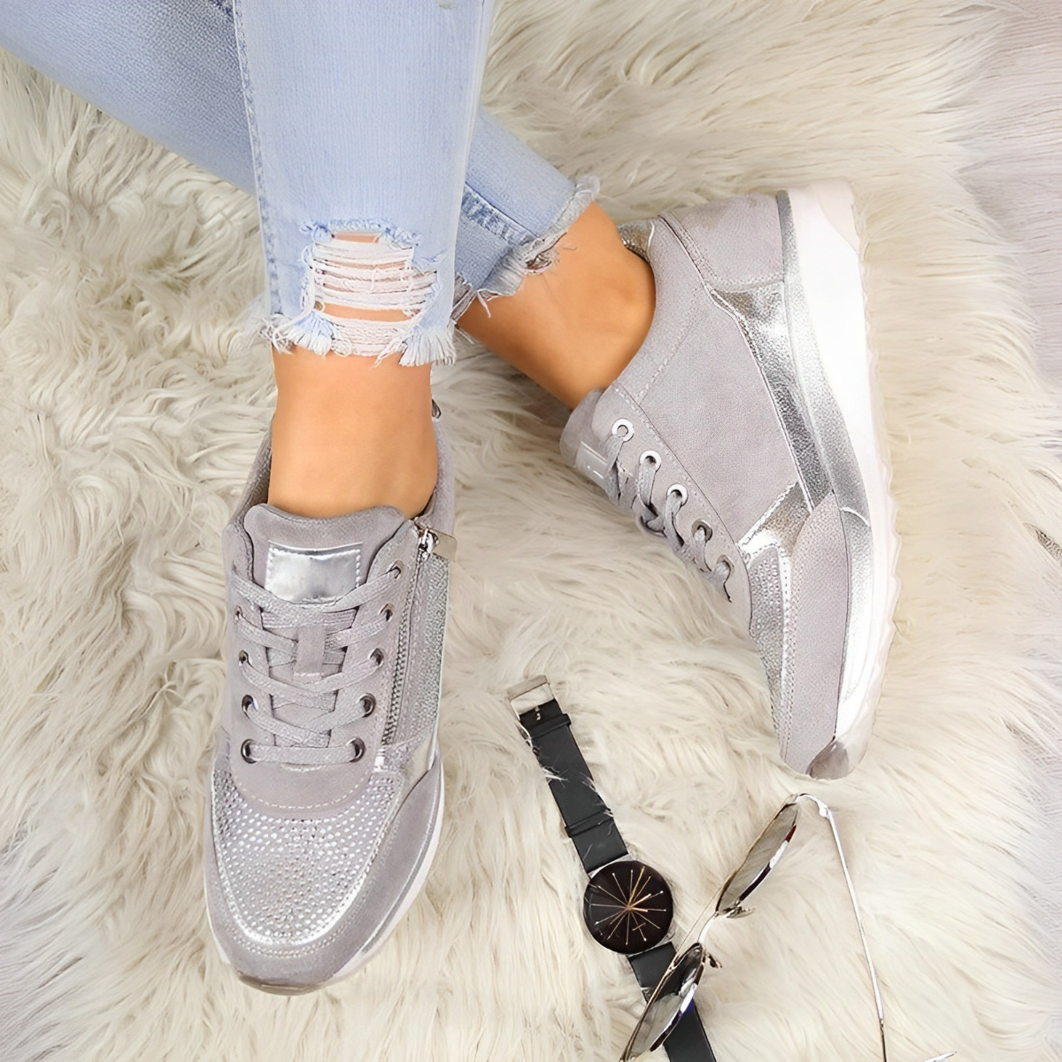 Pro Chaussures – Chaussures Orthopédiques de Soutien avec Fermeture Éclair