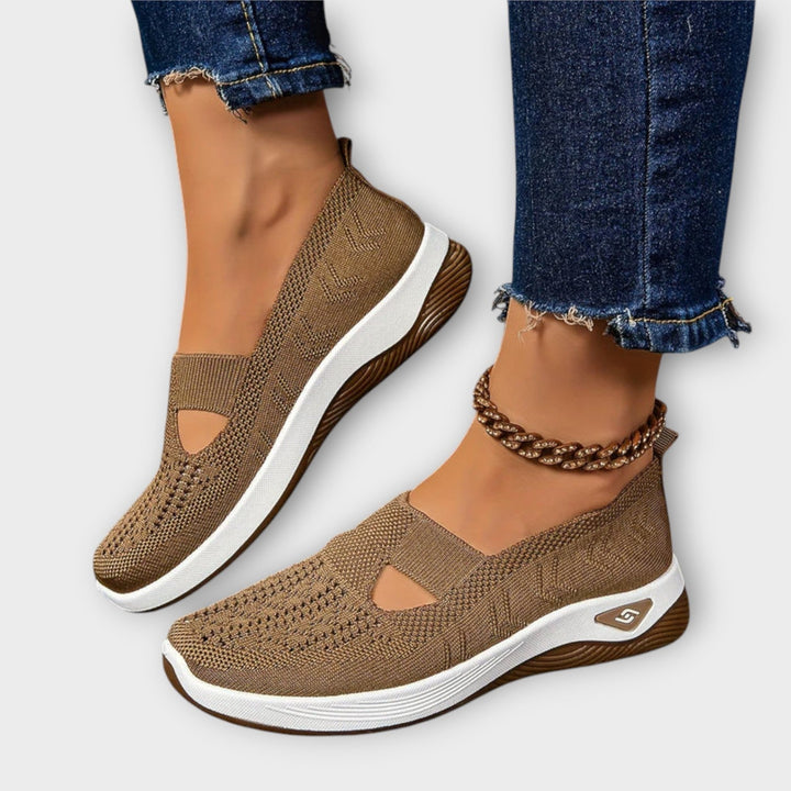Baskets slip-on en maille confort
