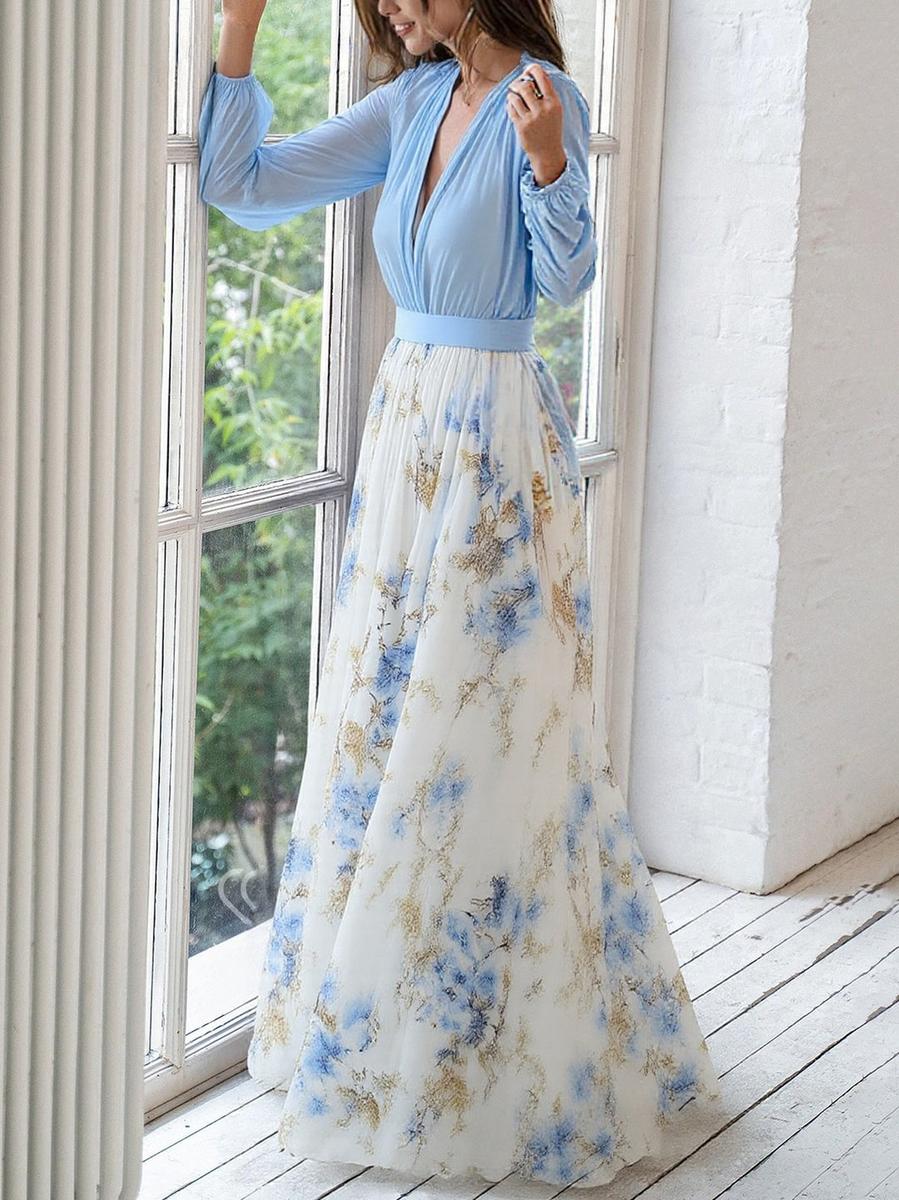 Audrey | Belle Robe Maxi avec Imprimé Floral
