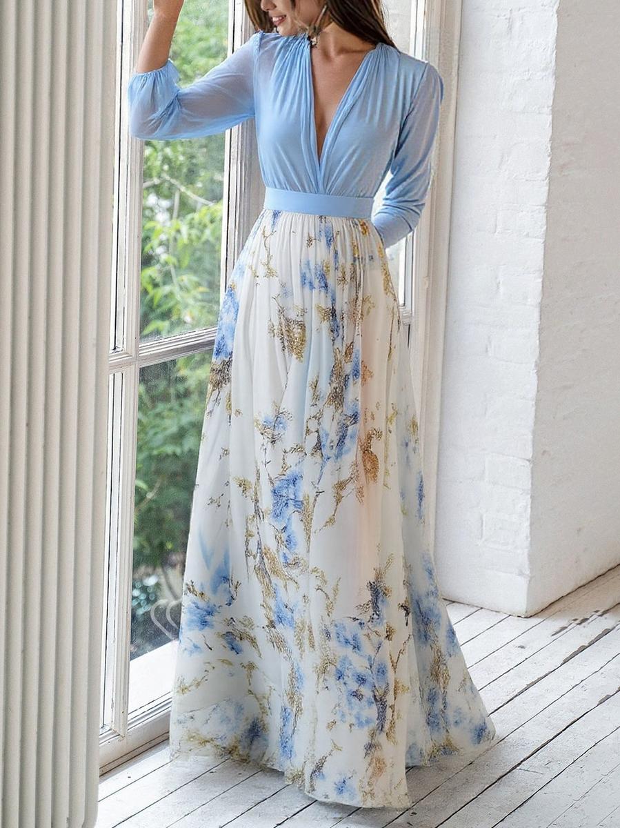 Audrey | Belle Robe Maxi avec Imprimé Floral