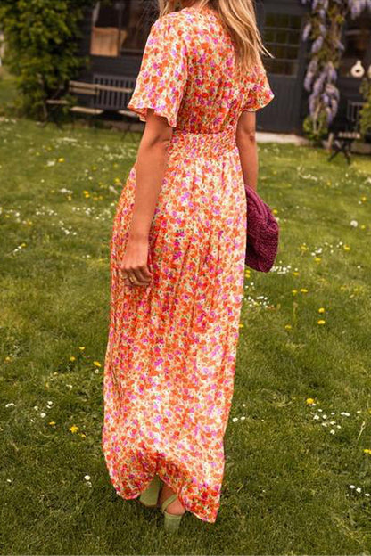 Pauline – Robe longue à imprimé floral
