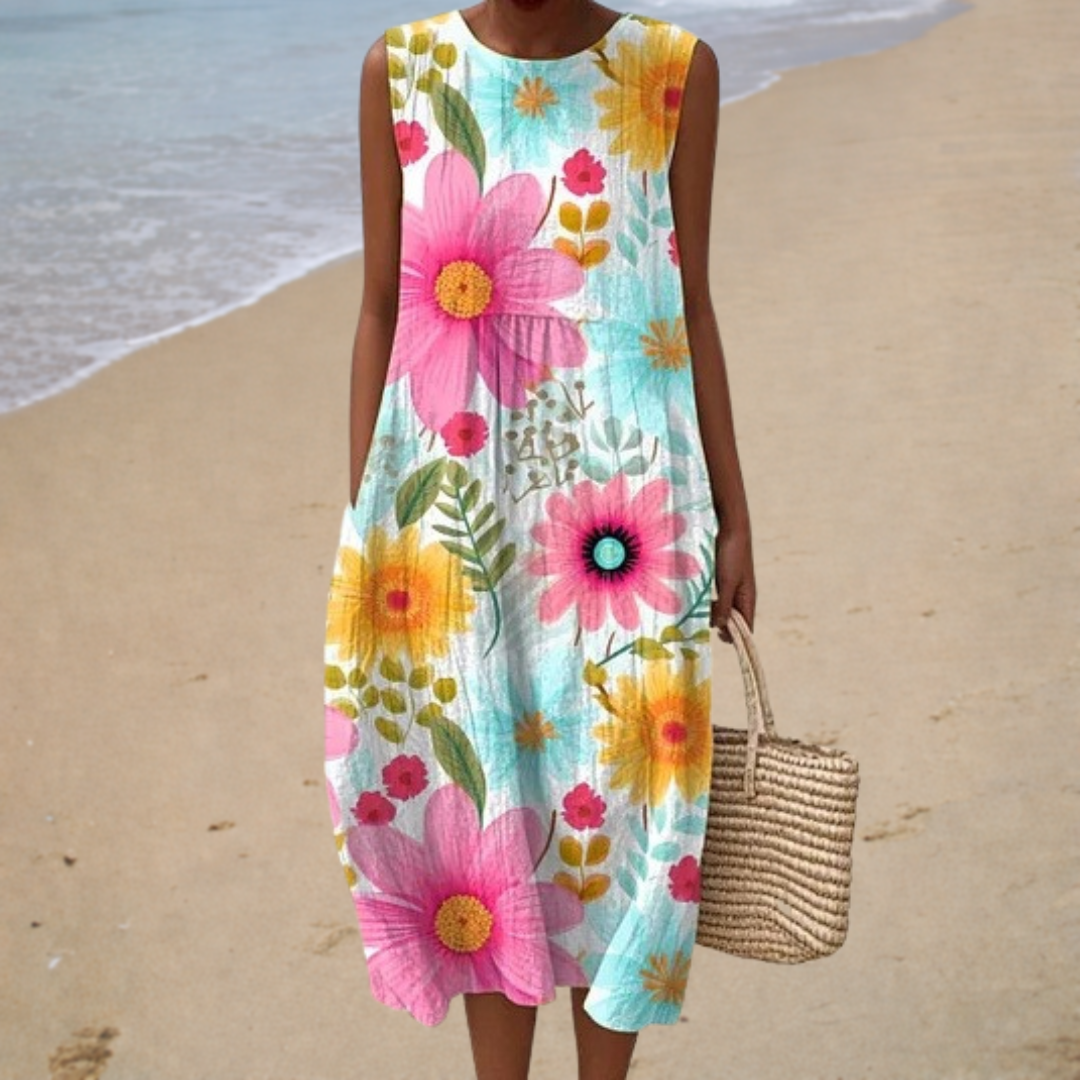 Adélaïde | Robe Midi Fleurie