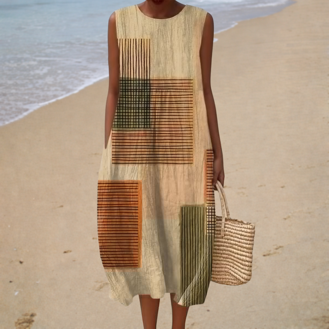 Aurélie | Robe Midi Graphique