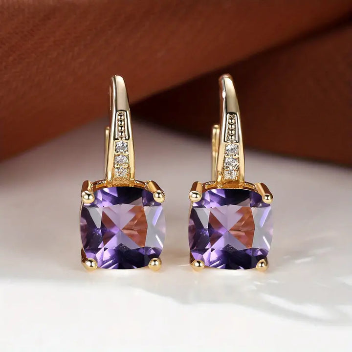 Boucles d'oreilles créoles avec Pierre Mystique | Or