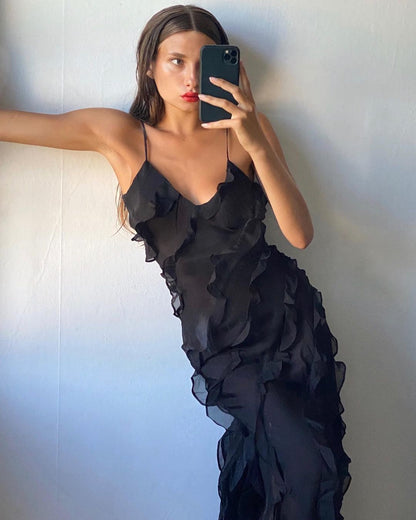 Zara - Robe Maxi avec Volants