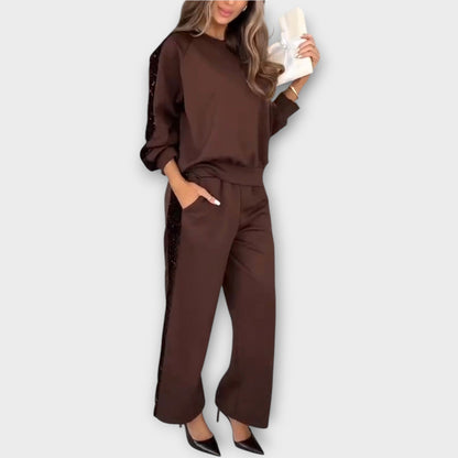 Ensemble Lounge avec Bords en Sequins