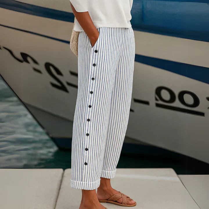 AISLA | PANTALONS CASUAL RAYÉS CONFORTABLES
