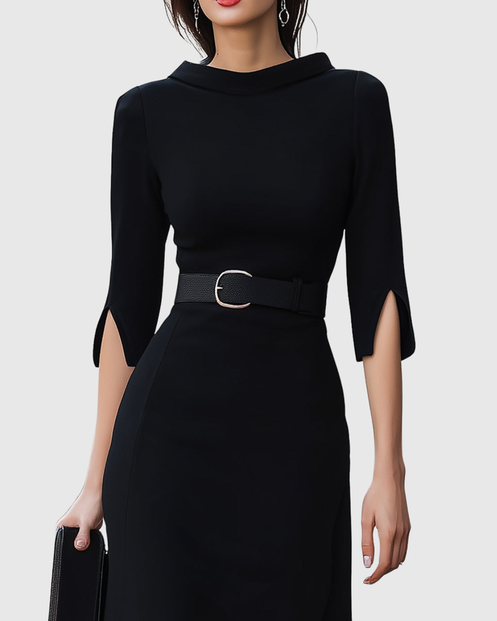 Blythewyn | Robe Midi Noire Classique