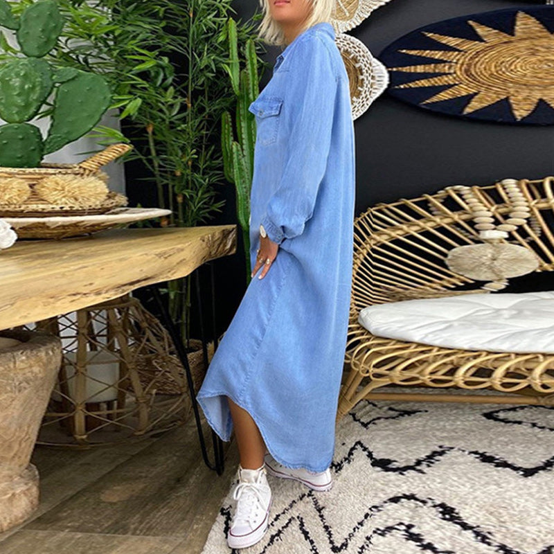 Adeline | Robe Chemise en Denim
