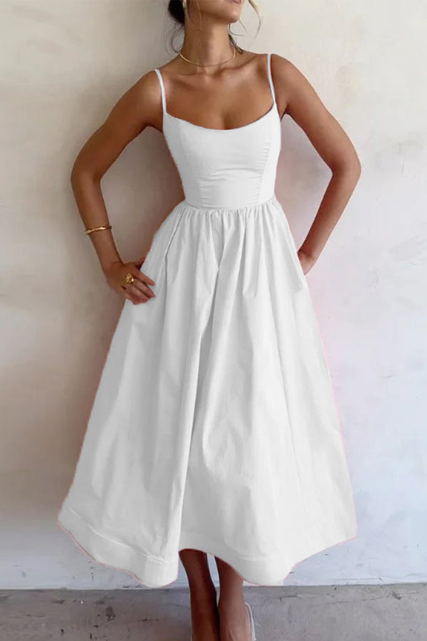 Charry - Robe Élégante avec Décolleté en U et Plis Séducteurs