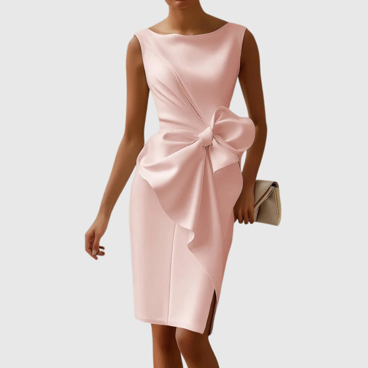 Ainsley | Robe Midi Sans Manches Élégante