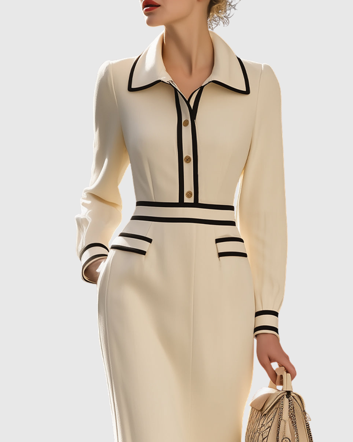 Aderyn | Robe Midi Sur Mesure Avec Détails Boutonnés