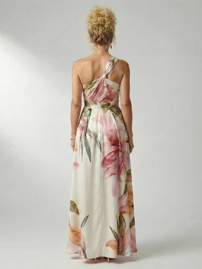 Amiel | Robe Maxi Fleurie Léger - Coupe Américaine Sans Manches