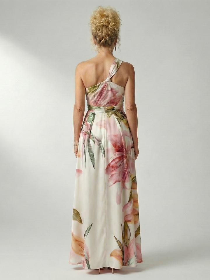 Amiel | Robe Maxi Fleurie Léger - Coupe Américaine Sans Manches