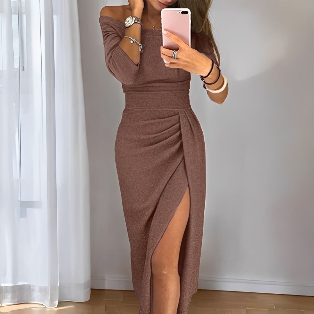 Babette - Robe chic et élégante avec fente pour femmes
