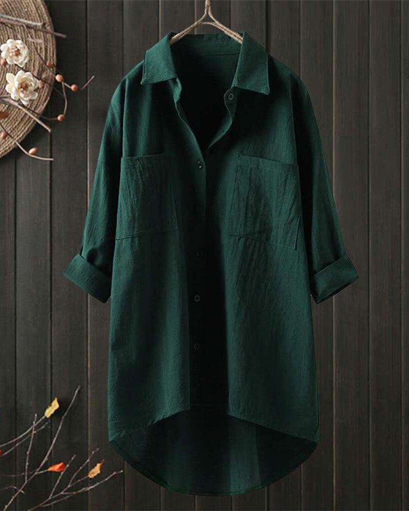 Olivia™ - Blouse ample et confortable de couleur unie