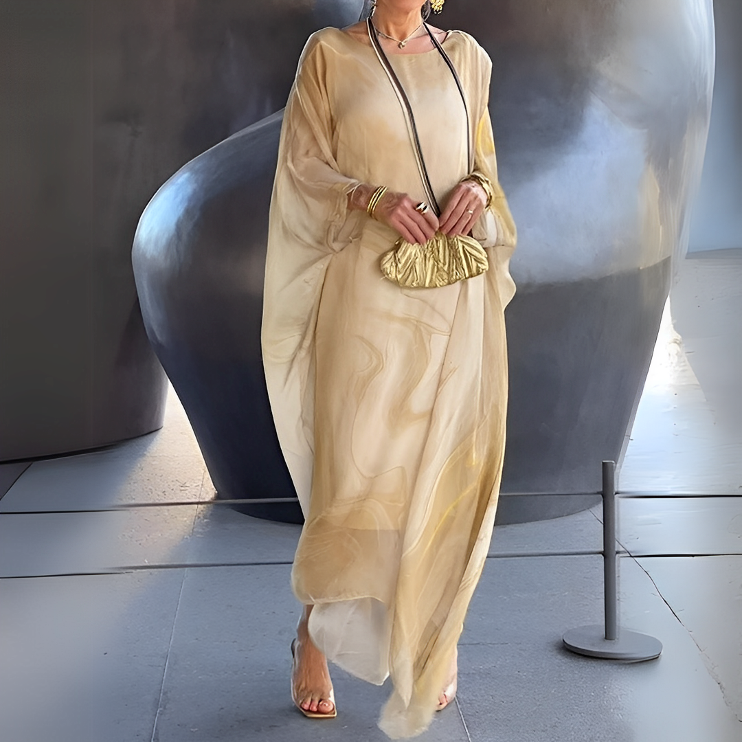 Emory - Robe Moderne en Chiffon de Soie pour Femme