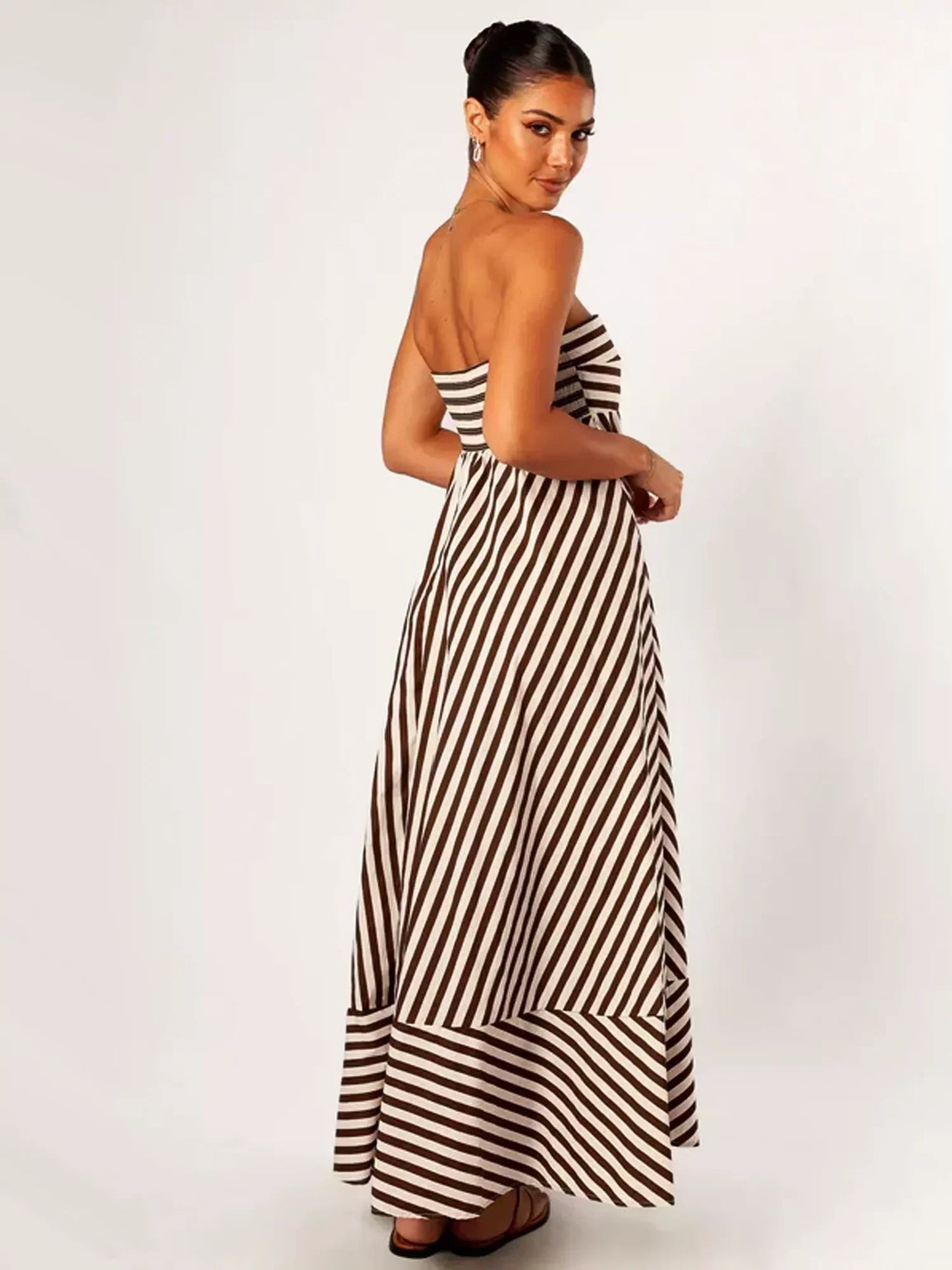 Damaris - Robe Maxi Froncée Confortable et Élégante