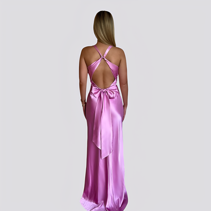 Caroline - Élégante Robe Maxi avec Décolleté en V pour Femmes