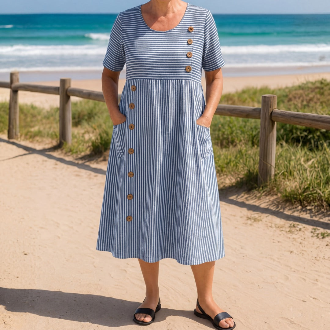 Robe à Rayures d'Été - Coupe Fluide et Élégante