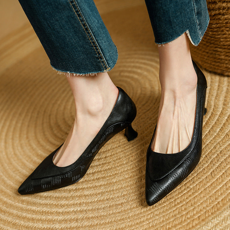 Bonnie - Élégantes Chaussures à Talons Aiguilles en Cuir pour Femmes