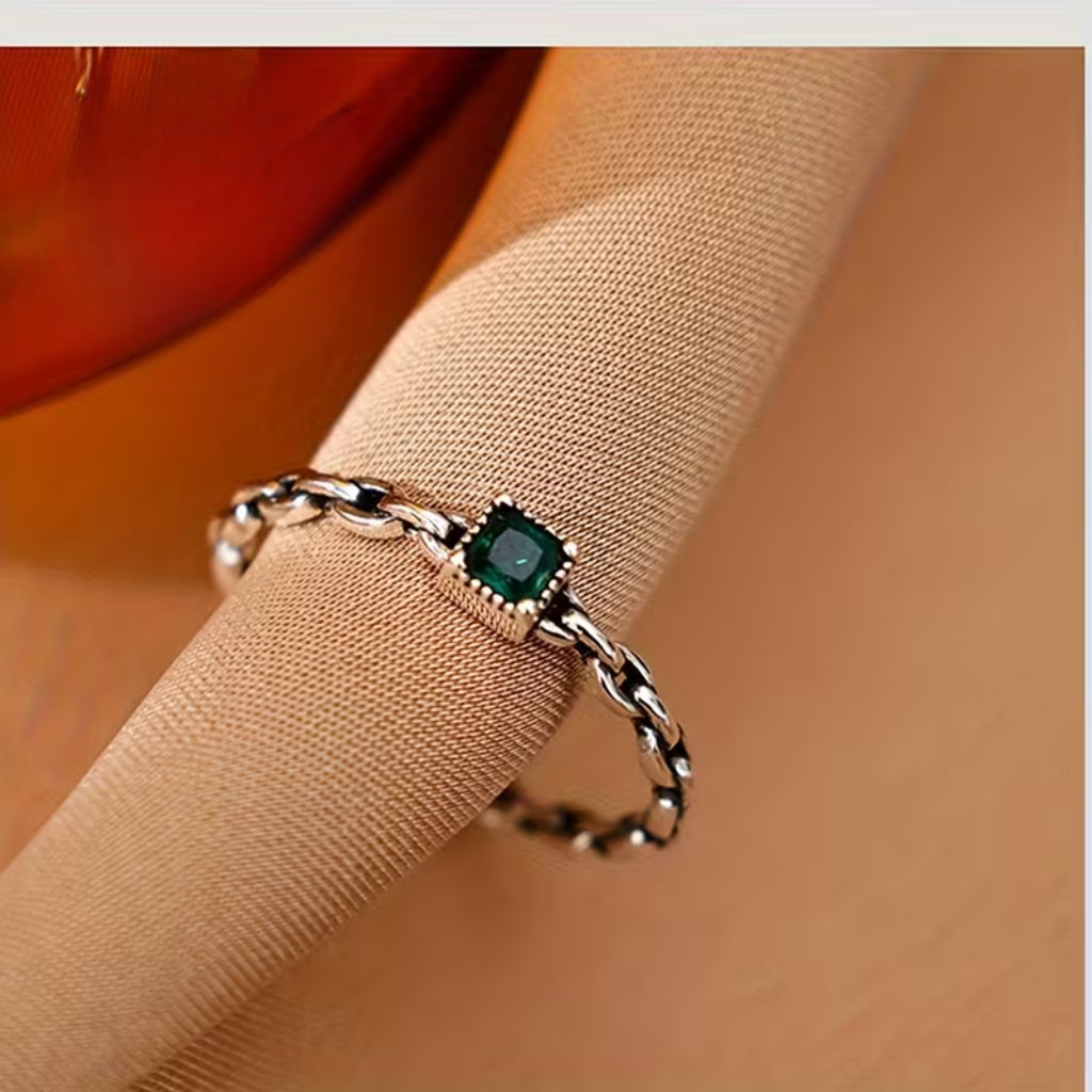 Bague Chaîne Émeraude