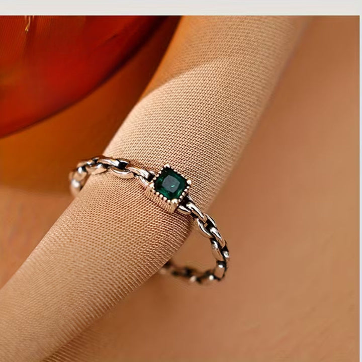 Bague Chaîne Émeraude