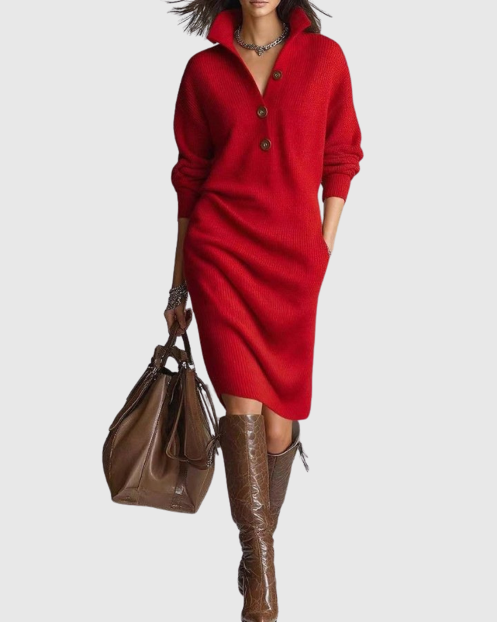 Arianell – Robe Midi en Tricot Élégante