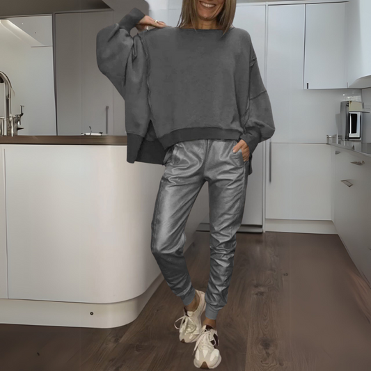 Tomasa - Ensemble Pull Satin et Jogging