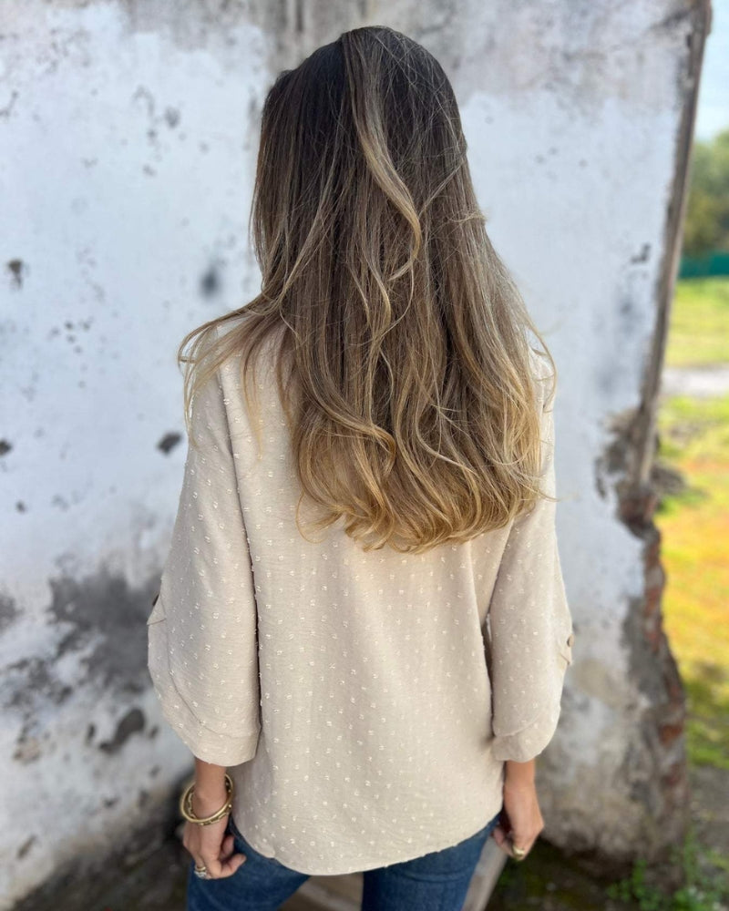 VARENA - Blouse en Chiffon Jacquard Chic