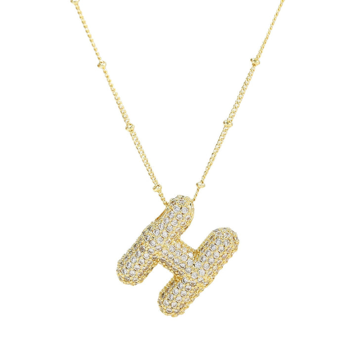 Savannah | Collier avec Lettre à Bulles en Diamant