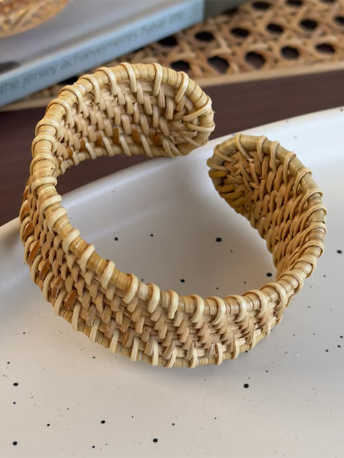 Bracelet en Rattan Tressé