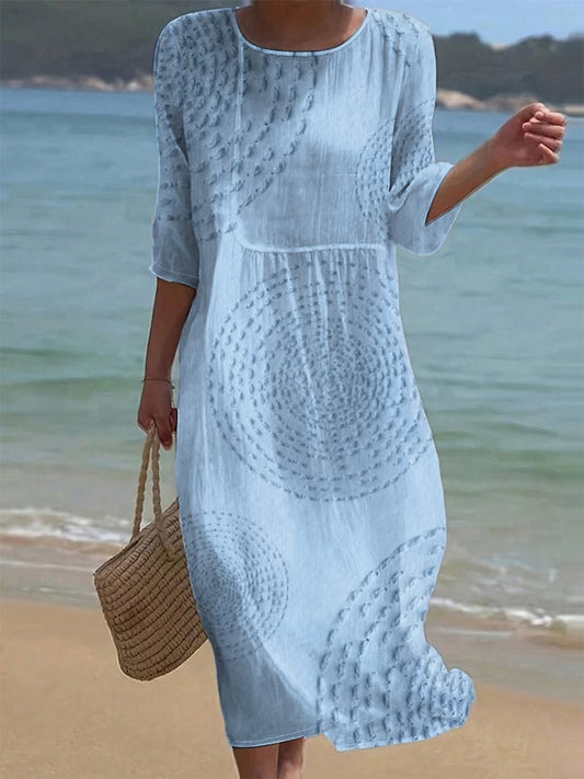 Robe Casual Brodée pour Femme.