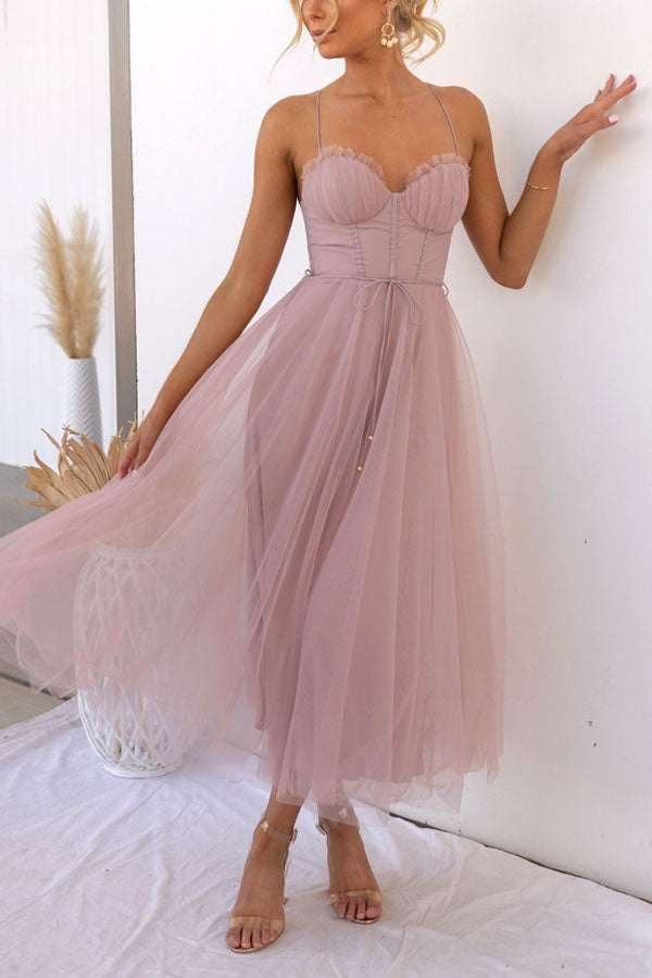 Elodie – Robe maxi avec décolleté en V